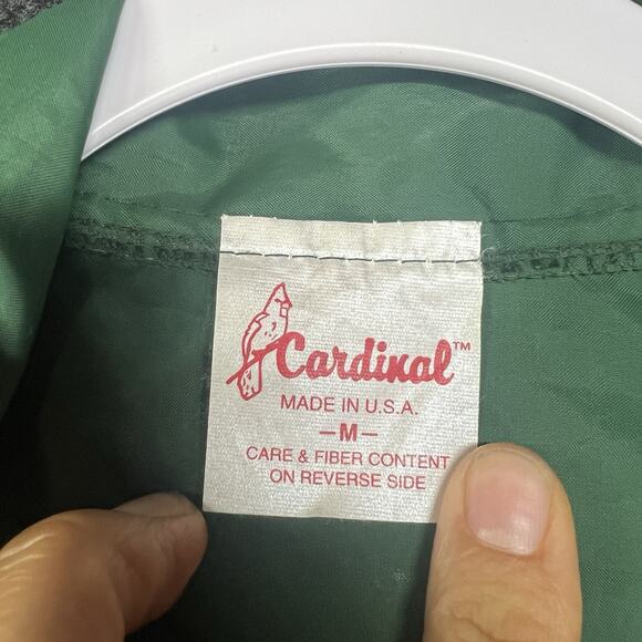 Vintage Made In USA Windbreaker Cardinal Green Snap Medium Jacket Horse Riding - Picture 6 of 7